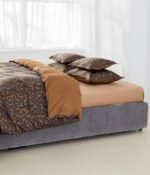 Satino patalynės komplektas Jaquard Cinnamon & Stripe In Line Cinnamon - Image 3