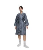 Satino chalatas kimono Jaquard Grey