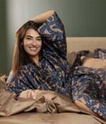 Satino chalatas kimono Jaquard Oud - Image 2