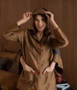 Pižama (marškiniai+kelnės) Stripe In Line Cinnamon - Image 11