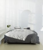 Satino patalynės komplektas Stripe In Line Grey