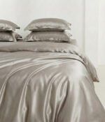 Šilko patalynės komplektas Solid Luxor Taupe